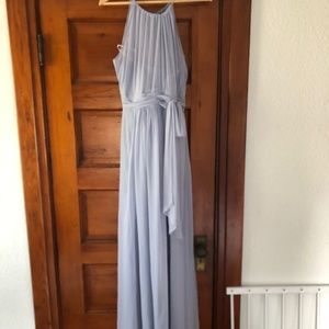 Dusty blue full length gown